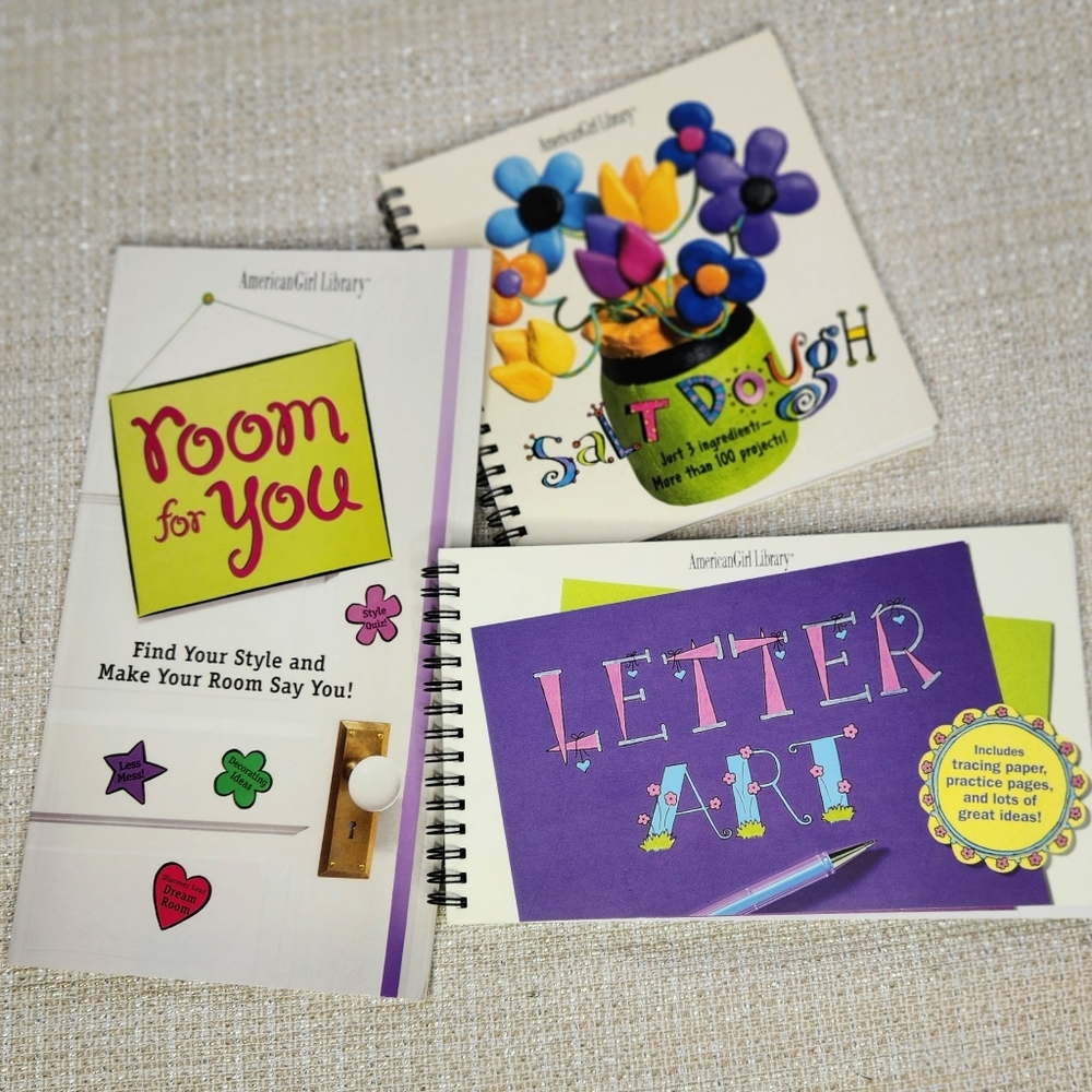 SOLDAmerican Girl Decorating / Activity Books Kids Tween Creative Craft Book Set